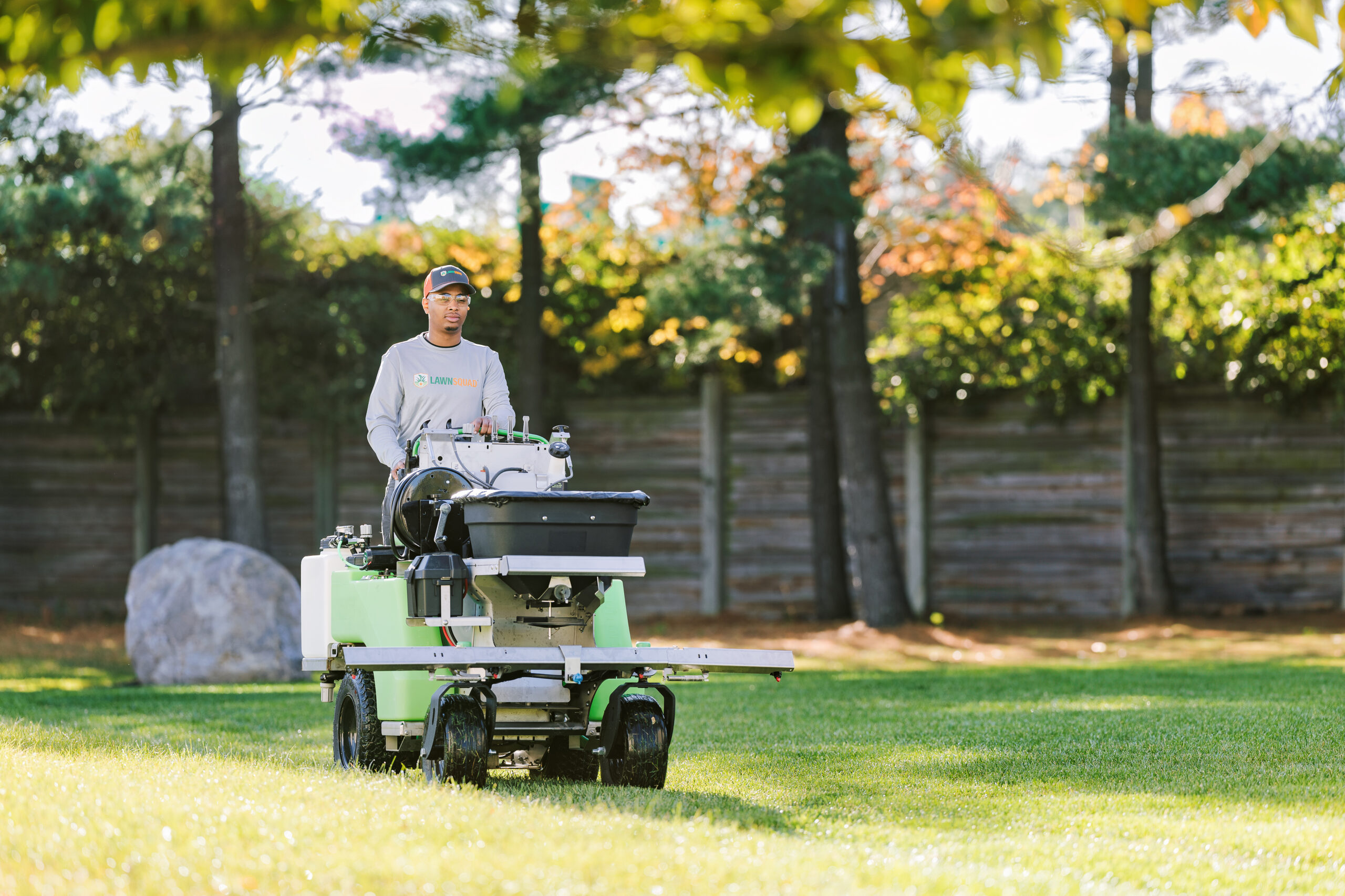 Treating a lawn