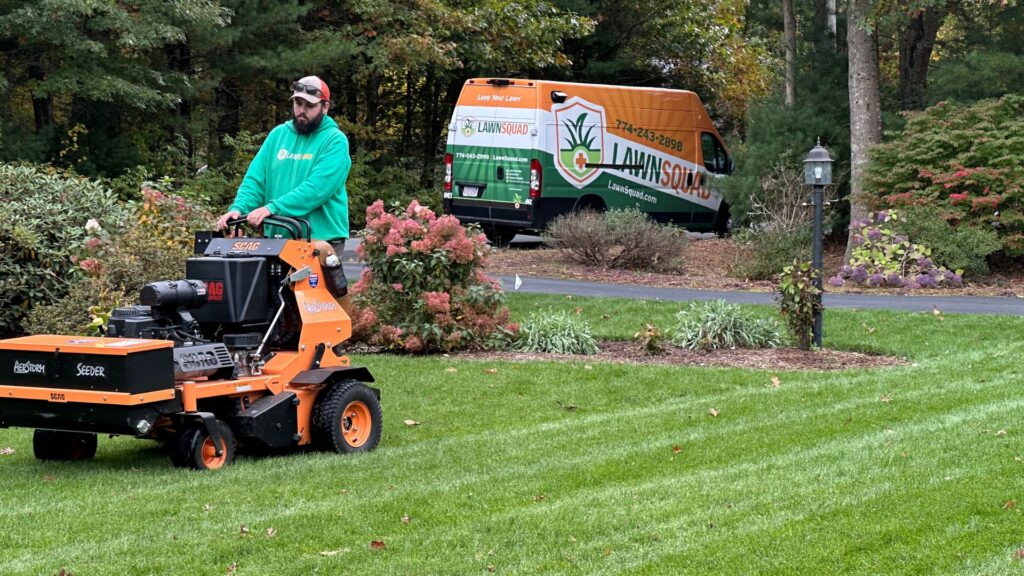 when is the best time to core aerate and overseed my lawn?